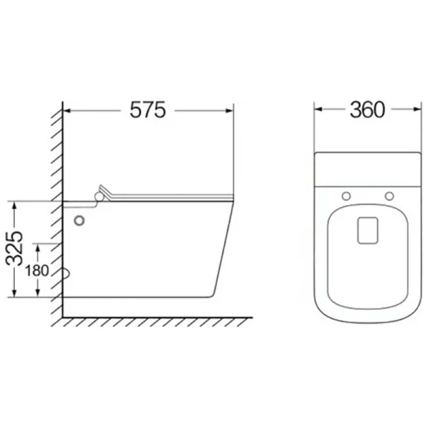 Унитаз подвесной с импульсной системой смыва SantiLine SL-5032MB