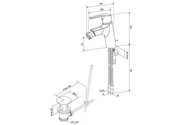 Смеситель для раковины AM.PM Inspire F5082100