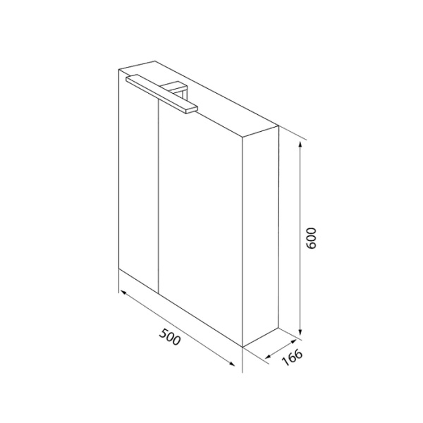 Шкаф-зеркало, IDDIS MIR5002i99, дерево