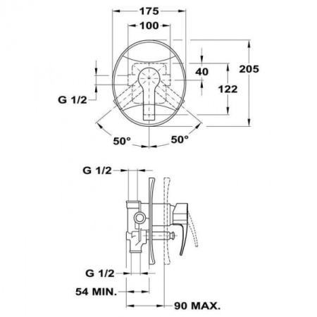 Внешняя панель смесителя TEKA VITA 241700200