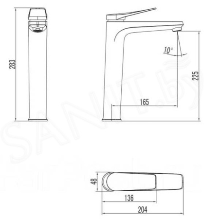 Смеситель для раковины Lemark Bronx (LM3709BL)