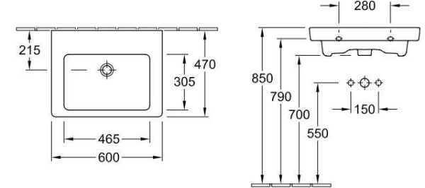 Раковина Villeroy & Boch Subway 2.0 71136001