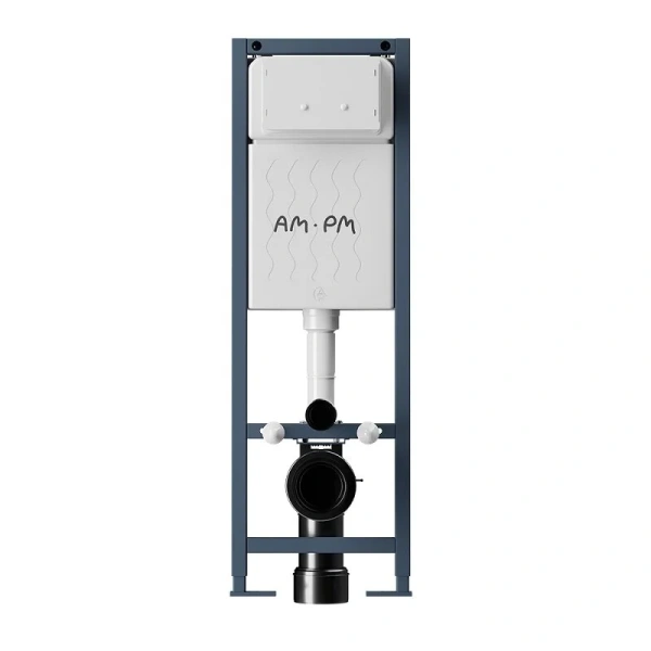 Инсталляция для подвесного унитаза узкая Am.Pm ErgoFit I012711.0301 с кнопкой смыва, белый глянец