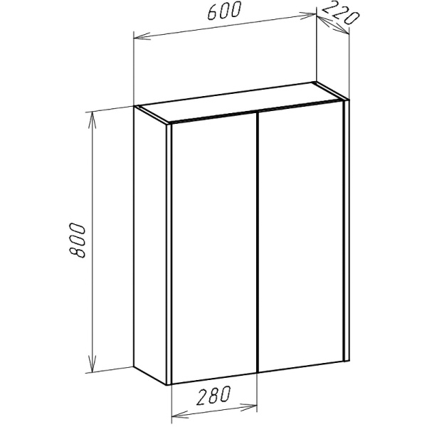 Шкаф подвесной Bellezza Бруно 60 4642209180495