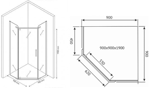 Душевой уголок Berges Wasserhaus Solo Т (90х90) 061106