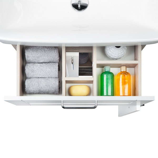 Тумба с умывальником, IDDIS New Sena NSE60W2i95K, белый/дерево