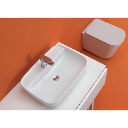 Унитаз напольный приставной безободковый Kerasan Tribeca 511801 без сиденья