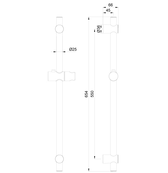 Душевая штанга WONZON & WOGHAND, черный матовый (WW-SL04-MB) Душевая штанга WONZON & WOGHAND, черный матовый (WW-SL04-MB)