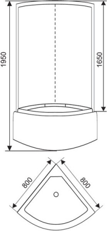 Душевая кабина (80x80x195) Arcus Style Белый S-20