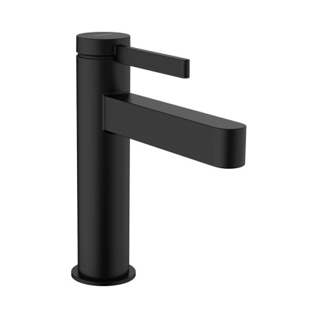 Смеситель для раковины с донным клапаном Push-Open, CoolStart Hansgrohe Finoris 76024670 черный матовый