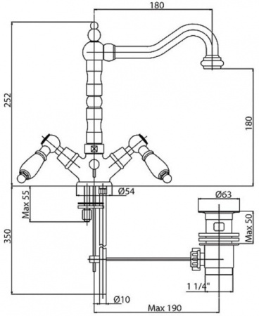 Смеситель для раковины Cezares FIRST FIRST-LS2-01-M