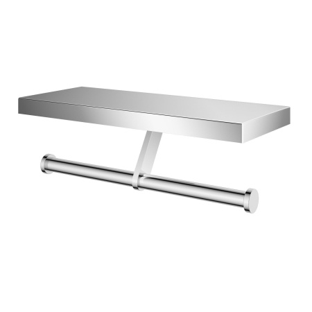 Двойной держатель для туалетной бумаги с полкой WONZON & WOGHAND, хром WW-V3802-CR