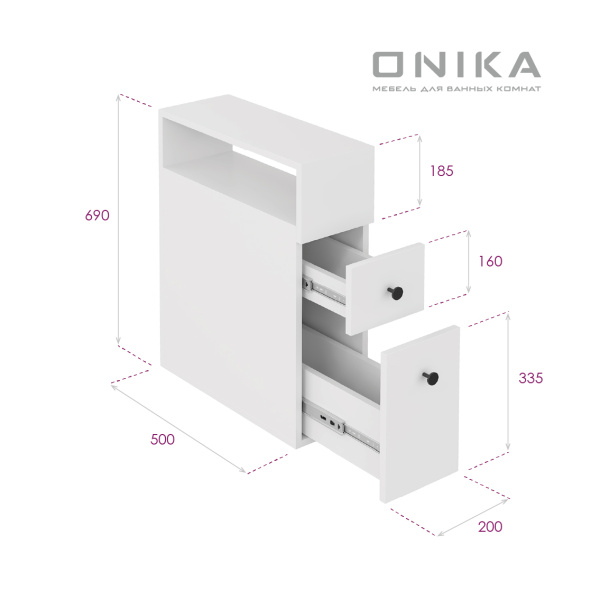 Комод напольный Onika Кроун 20 402001 белый