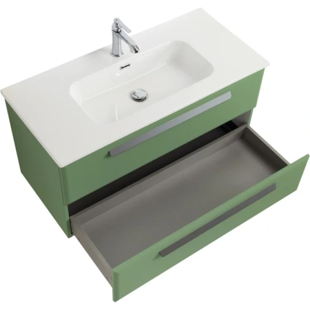 Тумба под раковину Cezares ECO-CER-N-1000-2C-SO-PS-P Фисташковый Софт без ручек
