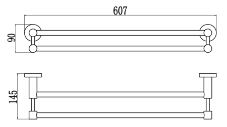 Держатель для полотенец прямой Savol 56 S-005649