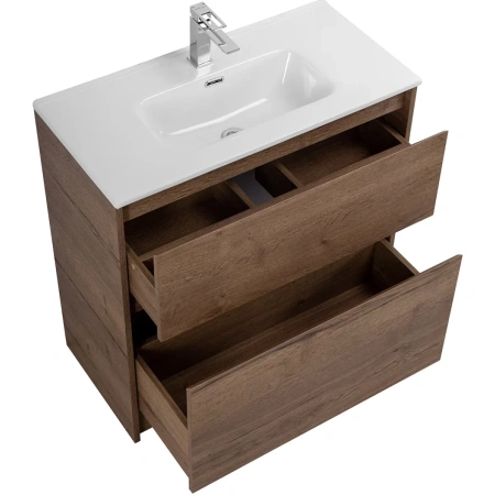 Тумба под раковину BelBagno Kraft 80 KRAFT39-800/390-2C-PIA-RT Rovere Tabacco