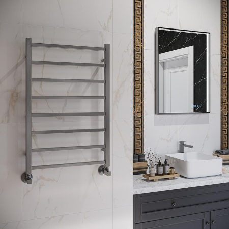 Полотенцесушитель водяной (50х80) П8 Terminus Ватикан 4670078566317 оружейная сталь