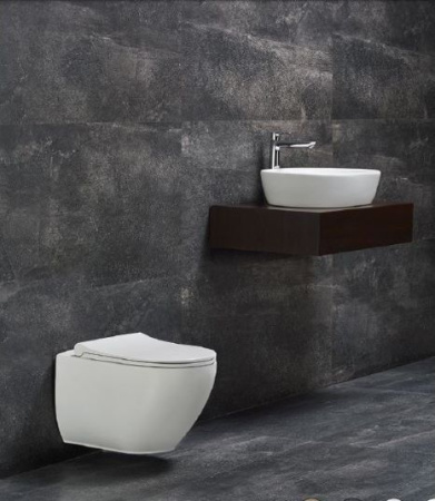 Подвесной безободковый унитаз с сиденьем микролифт beWash Bogen 88303214