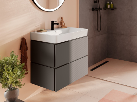 Смеситель для раковины со сливным гарнитуром Hansgrohe Vernis Blend 100 71551670 черный матовый
