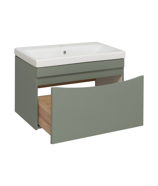 Тумба под раковину Runo подвесная цемент (под умывальник Moduo 80 ) Афина 80 (00-00001213)