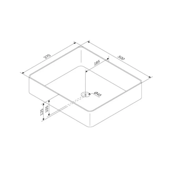 Раковина накладная (50х37) Am.Pm Func M8FWCC10500WG белый