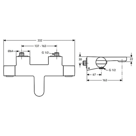 Термостат для ванны Ideal Standard Ceratherm 200 New A4630AA