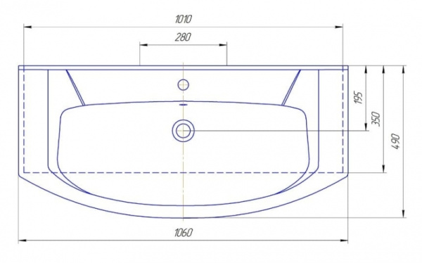 Раковина Kirovit Элеганс 1050