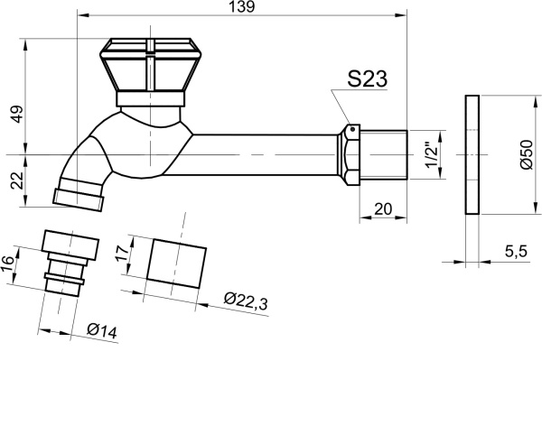 Сливной кран Bronze de Luxe 21594/1 Сливной кран Bronze de Luxe 21594/1
