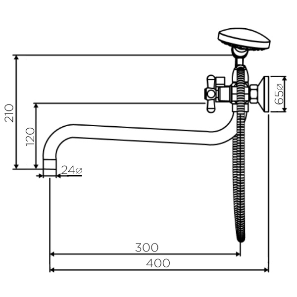 Смеситель для ванны Dorff Vintage D6095000 Смеситель для ванны Dorff Vintage D6095000
