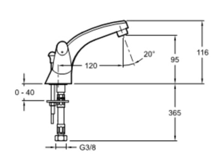 Смеситель для раковины Jacob Delafon Ginko E72915-CP