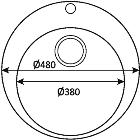 Мойка гранитная Ganzer Ø 48 см (песочный) GZ48001A