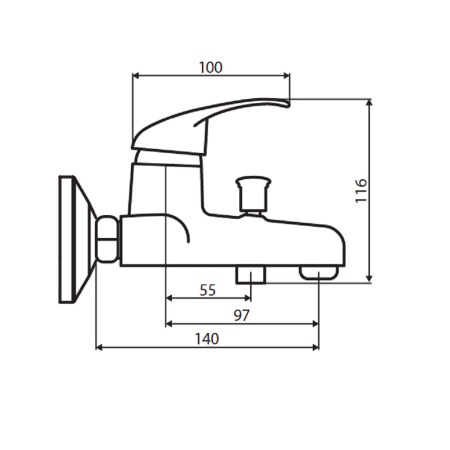Смеситель для ванны Dorff Comfort D8010000