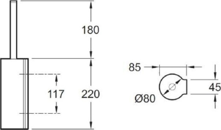 Ершик с держателем Jacob Delafon Singulier 15222D-CP
