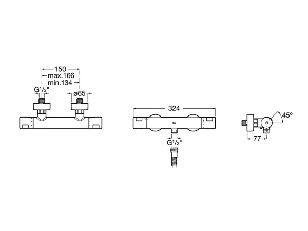 Смеситель для душа термостатический Roca T-500 5A2E18C00