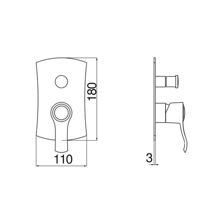 Смеситель для душа Nobili Sofi SI98100/EBR