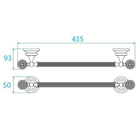 Полотенцедержатель Cezares Olimp OLIMP-TH05-02-Sw