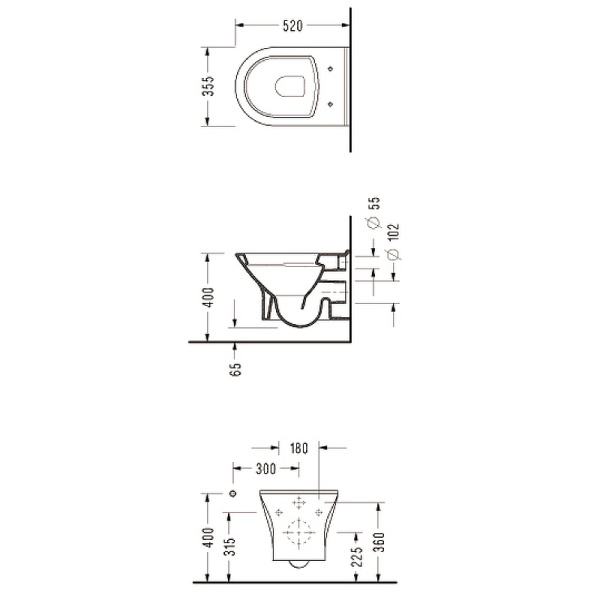 Унитаз подвесной  Serel Rita Nita NT23SL