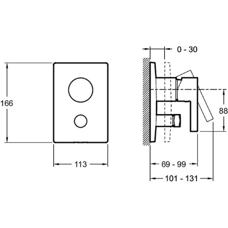 Смеситель для ванны Jacob Delafon Stillness E98723-CP