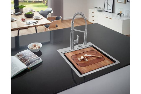 Мойка из нержавеющей стали с корзинчатым вентилем GROHE K800 31583SD1