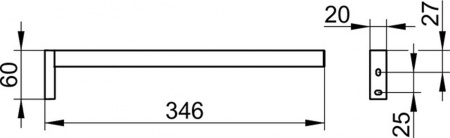 Полотенцедержатель Keuco Edition 90 Square 19122 010000 (19122010000) хром