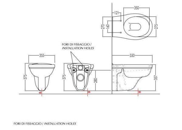 Подвесной унитаз Devon&Devon Rose IBWCSRO