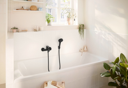 Смеситель для ванны Hansgrohe Rebris S 72440670 черный матовый