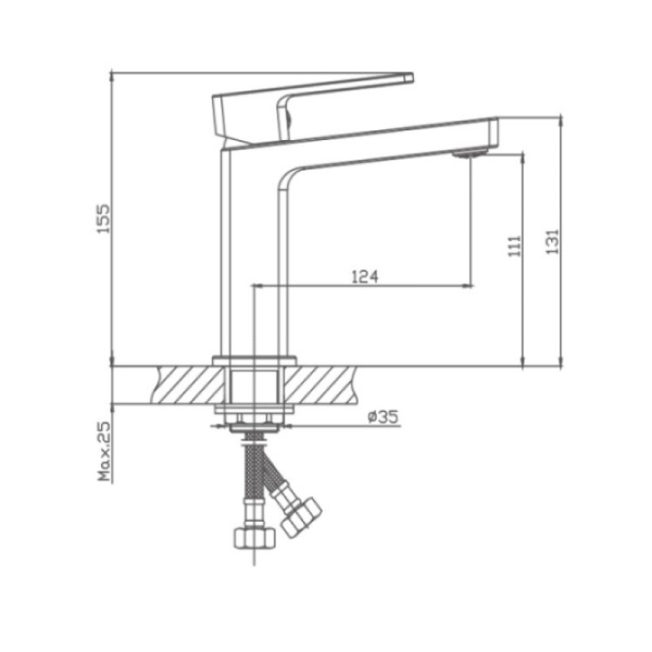 Смеситель для раковины Haiba HB10615 Смеситель для раковины Haiba HB10615
