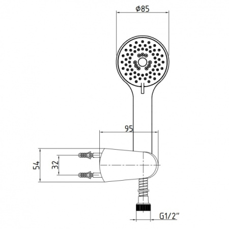 Душевой набор Eca Nita 102117338EX