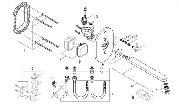 Инфракрасный электронный смеситель для раковины GROHE Eurosmart Cosmopolitan E 36376 000 (36376000) хром