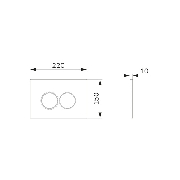 Клавиша смыва Am.Pm ProC I070151 хром