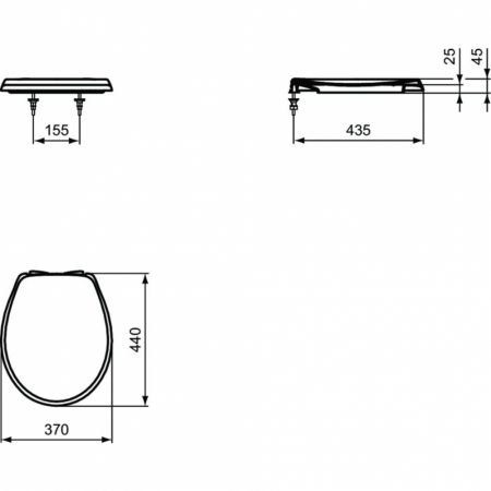 Крышка-сиденье Ideal Standard Eurovit W303001