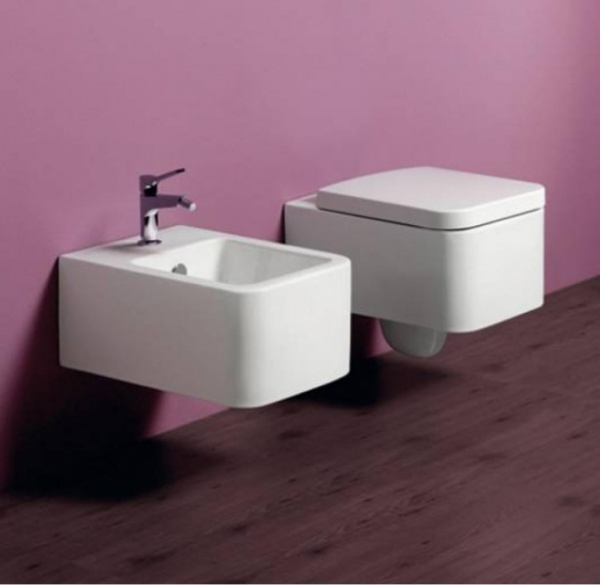 Комплект Simas Flow: унитаз подвесной + сидение FL28bi/cr