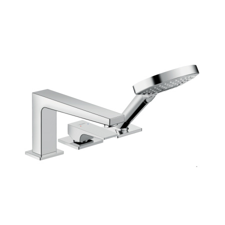 Смеситель на борт ванны 3 отвесртия Hansgrohe Metropol Secuflex 32550000 хром