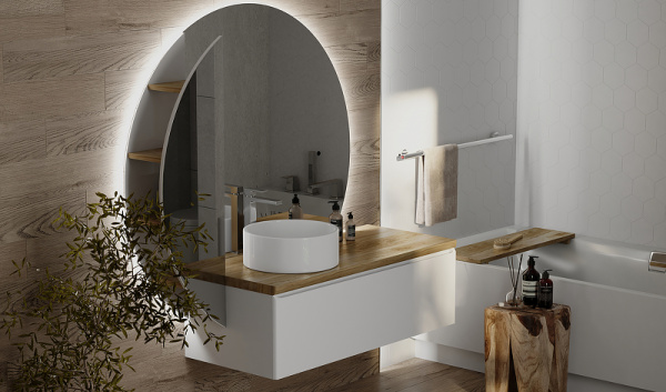 Зеркало-пенал Jorno Solis 34 SolN.11.34/W/JR